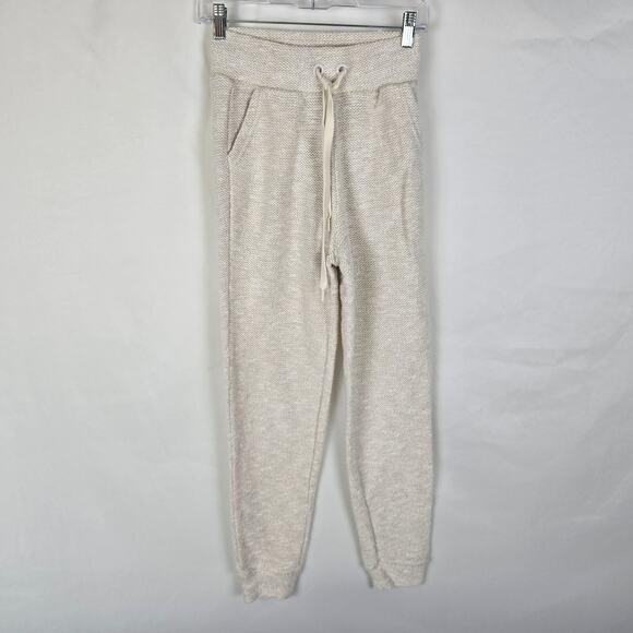Offline by Aerie Jogger Women's XS Cream Fleece Drawstring Tapered Ankle Pockets - Picture 1 of 16
